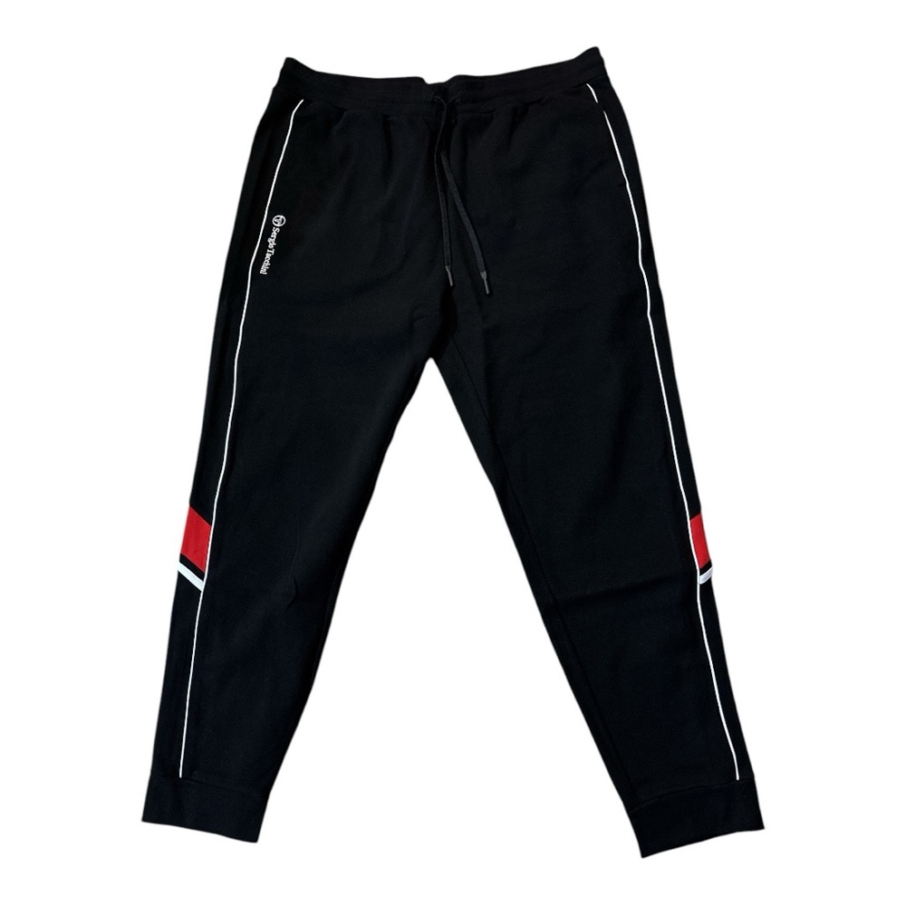 Sergio Tacchini Men’s Black, Red and White Jogger Track Pants Size 3X NWT